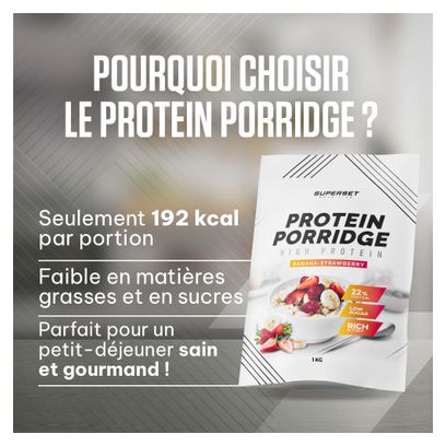 Protein Porridge (1kg) - Superset Nutrition - Fraise Banane -  Flocons D'avoine