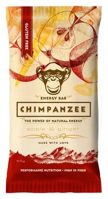 CHIMPANZEE Energy Bar 100% natürlicher Apfel Ingwer 55g VEGAN