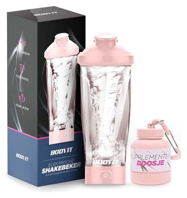 Shaker électrique de BODYIT® 700ml Rose!