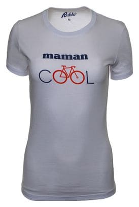 Camiseta blanca de manga corta para mujer Rubb'r Maman