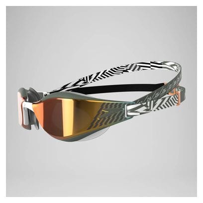 Lunettes de natation Speedo Fastskin Hyper Elite Mirror Vert/Noir/Orange