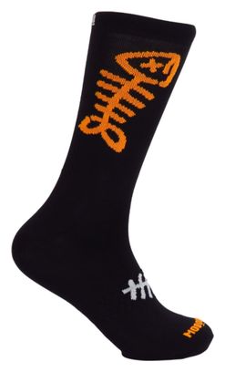 Chaussettes de cyclisme unisexes respirantes hautes Mooquer Fisherboy Classy EVO 2 noir