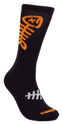 Chaussettes de cyclisme unisexes respirantes hautes Mooquer Fisherboy Classy EVO 2 noir