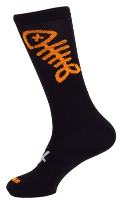 Chaussettes de cyclisme unisexes respirantes hautes Mooquer Fisherboy Classy EVO 2 noir