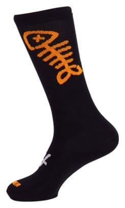 Chaussettes de cyclisme unisexes respirantes hautes Mooquer Fisherboy Classy EVO 2 noir