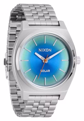 Nixon Time Teller Solar Silver/Rainbow Unisex-Uhr