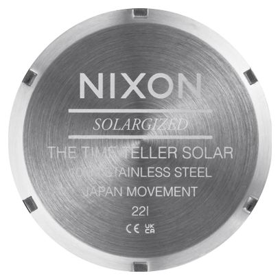 Nixon Time Teller Solar Silver/Rainbow Unisex Watch