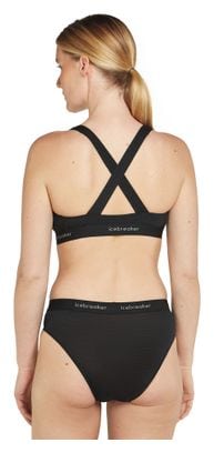 Brassière Icebreaker Merino 125 Cool-Lite Sprite Noir