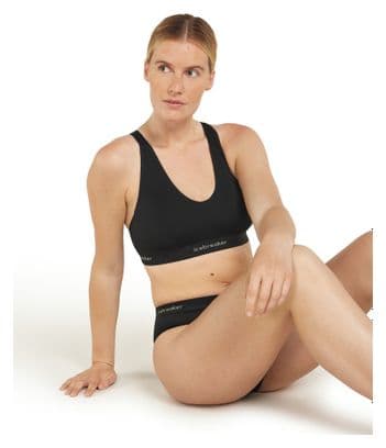 Brassière Icebreaker Merino 125 Cool-Lite Sprite Noir