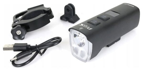 Eclairage avant 1500 lumens pour vélo - LED - rechargeable par USB