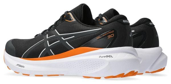 Asics Gel-Kayano 30 Lite-Show Running-Schuhe Schwarz/Weiß/Orange Damen