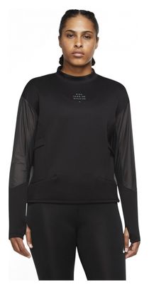 Camiseta de manga larga Nike Dri-Fit Run Division para mujer, negro