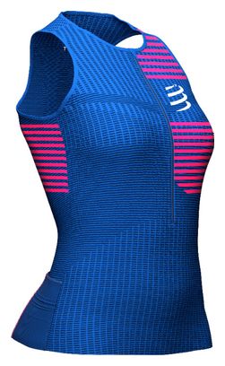 Compressport Women's Tri Postural Sleeveless Jersey Blue /Pink