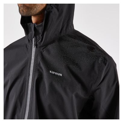 Kiprun Run 500 Waterdicht Herenjack Zwart