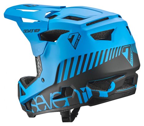 Casco Integral de Fibra de Vidrio Seven Project 23 Azul / Negro