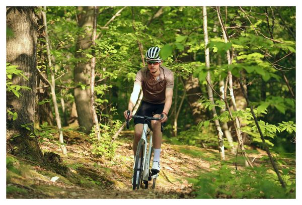 OZIO MAILLOT GRAVEL MANCHES COURTES EXPLORE TERRE HOMME