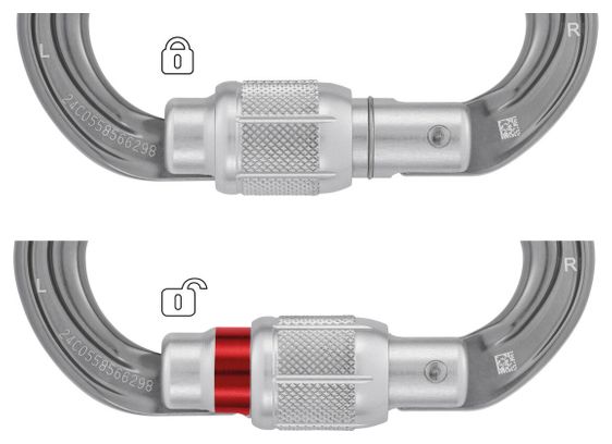 Mousqueton Petzl Omni Screw-Lock Gris
