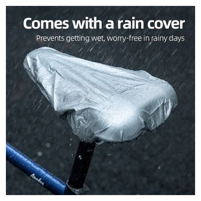 Selle de vélo avec housse de pluie - Noir et Bleu