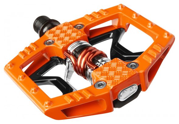 CRANKBROTHERS Pedale DOUBLE SHOT Orange Schwarz