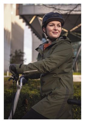 Parka Altura Grid Khaki para mujer