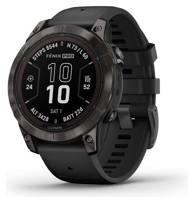 Montre de Sport Garmin Fenix 7 Pro Sapphire Solar Titane Carbon Noir	