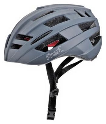 Casque de vélo Route/MTB - 52-58cm - Bleu mat-gris - Lumière rouge