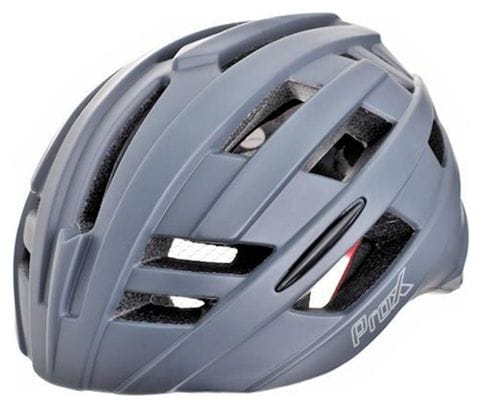 Casque de vélo Route/MTB - 52-58cm - Bleu mat-gris - Lumière rouge