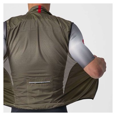 Gilet Cyclisme Castelli Aria X - Homme Taille XL Gris Argenté - Coupe-vent - Neuf Sans étiquette
