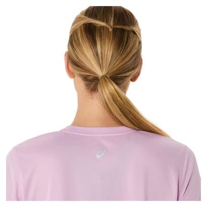 Maillot manches courtes Asics Fujitrail Logo Rose Femme