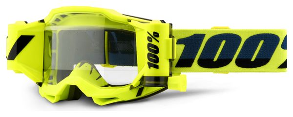 100% ACCURI 2 mask | Neon Yellow Forecast | Clear glasses