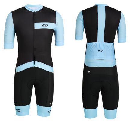 Maillot de cyclisme homme DRAFT noir/bleu ciel