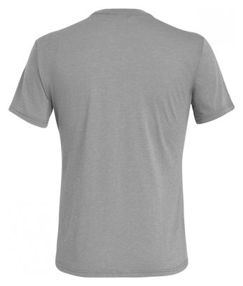 T-Shirt Manches Courtes Salewa Solidlogo Dry Gris