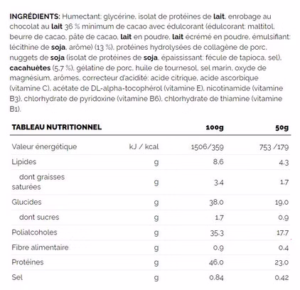 226ers Neo 46% Barretta Proteica Al Cioccolato E Arachidi 50g