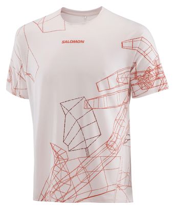 Salomon S/Lab Speed Short Sleeve Shirt White/Red Men's