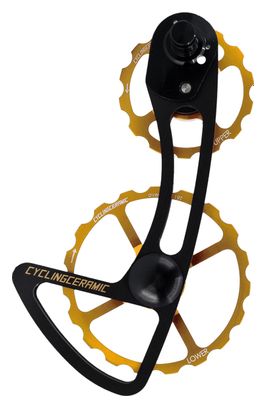 CyclingCeramic Oversize Derailleur Cage 14/19T for Shimano Ultegra R8000/Ultegra Di2 R8050 (GS Version/Medium Cage) 11S Derailleur Gold