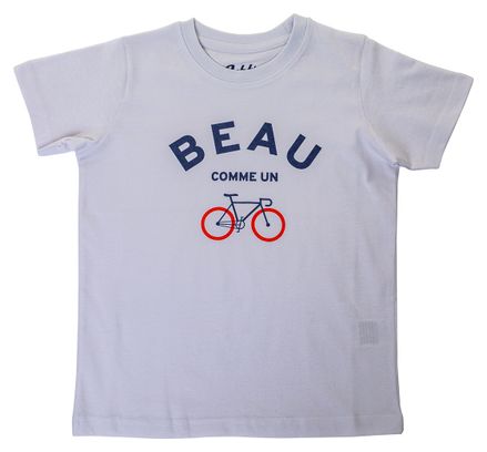 Maglietta Rubb'r Beau White a manica corta per bambini