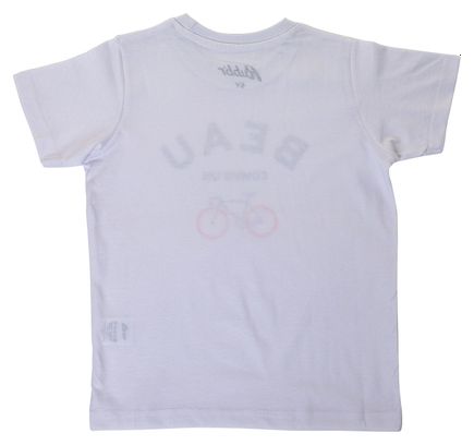 Maglietta Rubb'r Beau White a manica corta per bambini