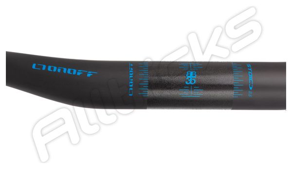 ONOFF Stoic Carbon Handlebar 780mm 35mm Black / Blue ONOFF Stoic Carbon Handlebar 780mm 35mm Black / Blue