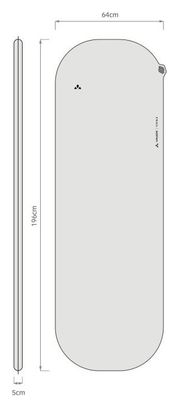 Matelas Auto-Gonflant Vaude Tour 5 L II Rouge