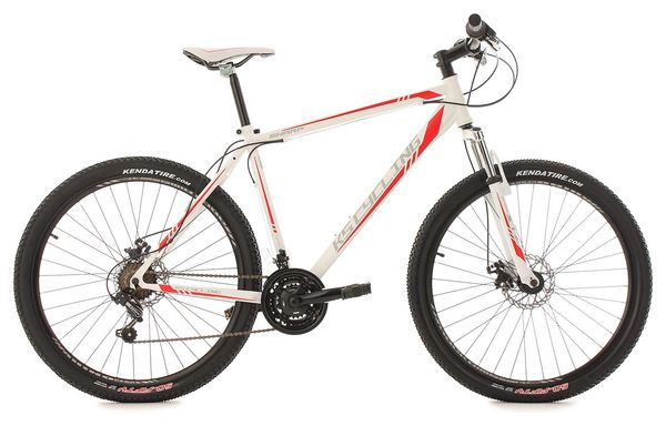 VTT semi-rigide 27 5'' Sharp blanc-rouge TC 51 cm KS Cycling