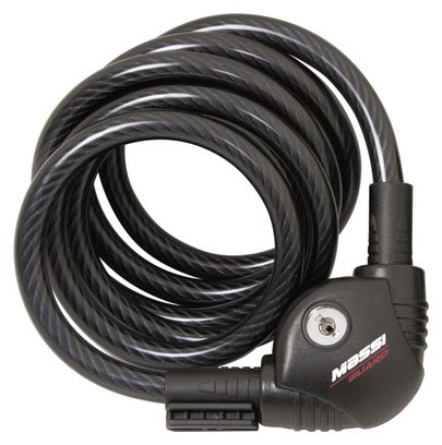 Massi Condor Spiral Lock Cable 12x1800mm Black