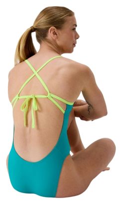 Maillot de bain Speedo Club Training Tie Back Vert/Jaune Femme