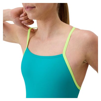 Maillot de bain Speedo Club Training Tie Back Vert/Jaune Femme