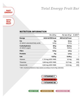 Energy Bar NamedSport Total Energy Fruit Bar 35g Tango Fruit
