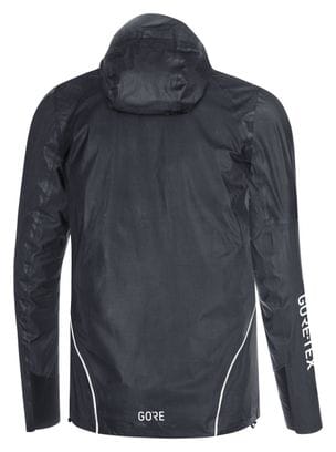 Wasserdichte Running-Jacke mit Kapuze Gore Wear R7 Gore-Tex ShakeDry Trail Schwarz