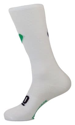 Chaussettes de cyclisme hautes blanches unisexes pour l'été Pokerface Pro