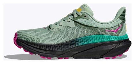 Hoka Challenger 7 Groen/Zwart/Roos Damesschoenen