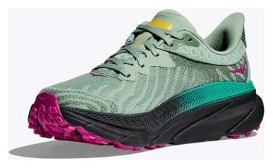 Hoka Challenger 7 Green/Black/Rose Women's Trail Shoes