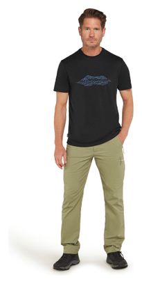 Icebreaker 150 Tech Lite Pukaki Reflected Technical T-Shirt Black