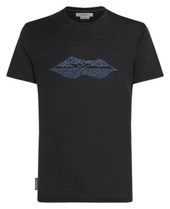 Icebreaker 150 Tech Lite Pukaki Reflected Technical T-Shirt Black